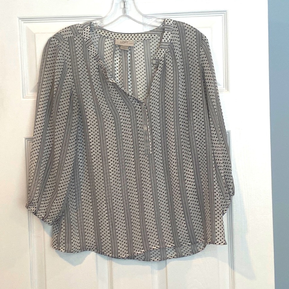 Sheer blouse, comfortable yet professional